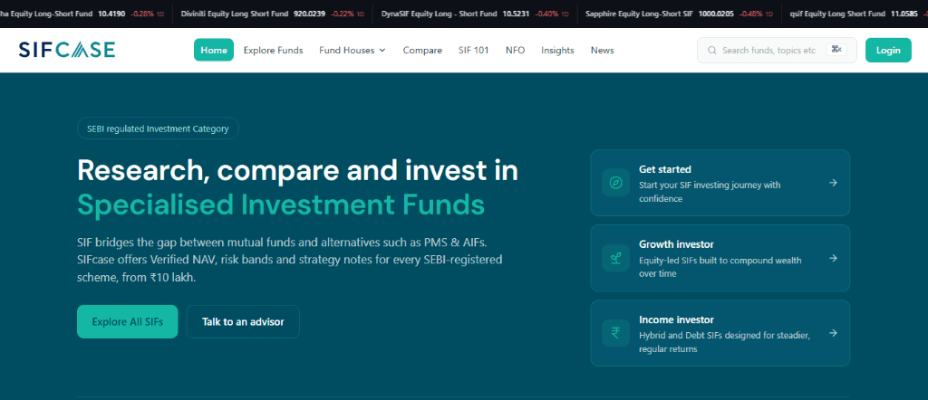 SIFcase.com - Research, compare and invest in Specialised Investment Funds